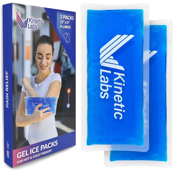 Kinetic Labs Other - Reusable Gel Ice Packs for Injuries by Kinetic Labs (2 Pack) - Hot Cold Packs fo